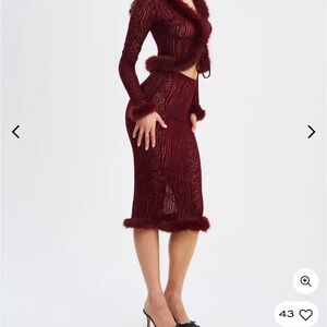 Elegant Burgundy Dress